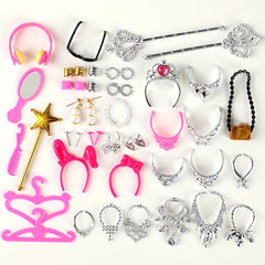 29 Pcs Doll Accessories Set - Glasses, Headphones, Necklaces, Scepter