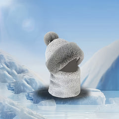 Winter Scarf Hats For Women Men Plush Neck Warmer Outdoor Windproof Hats