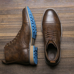 Men's Oxford Cap Toe Ankle Boots Formal Dress Shoes
