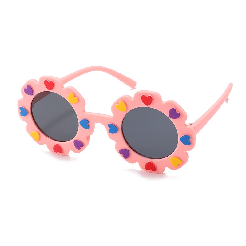 Kids Sunglasses Flower Ink Glasses Outdoor Anti UV