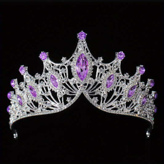 Bridal Rhinestone Crystal Crown Queen Tiara Head Jewelry