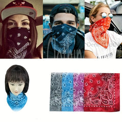 Boho Paisley Printed Scarf Vintage Square Turban Headwear Hair Accessories