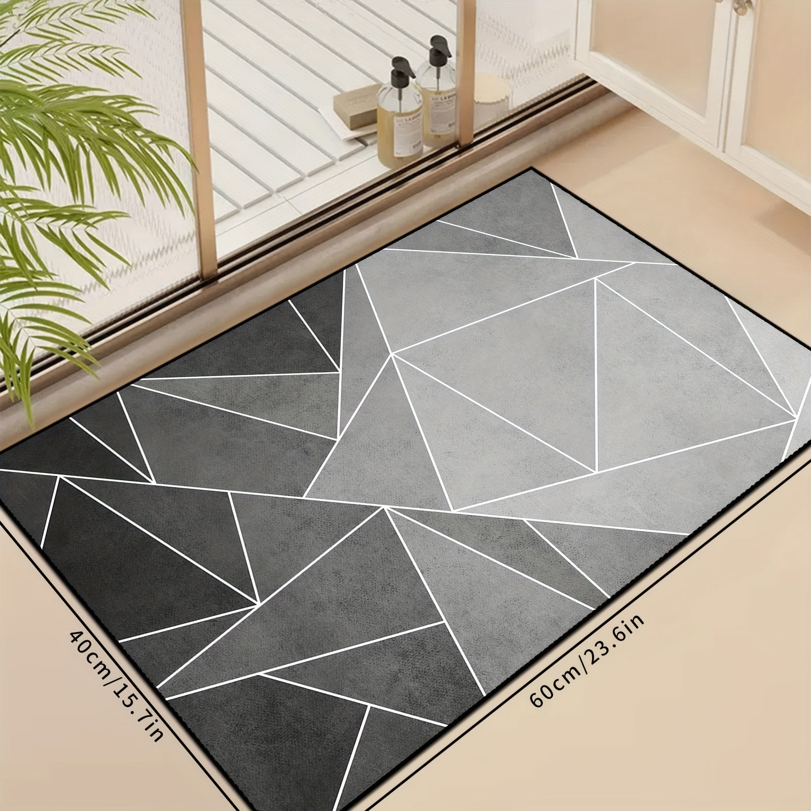 Modern Geometric Welcome Doormat Non slip Outdoor Indoor Door Mat