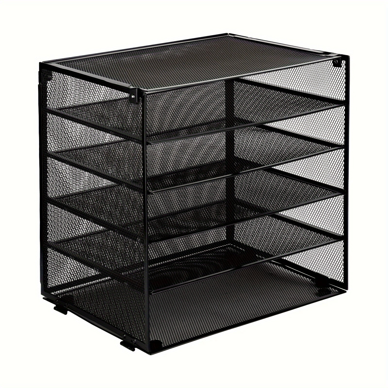 Grid Desktop Document Organizer 5 Tray Paper Organizer For Office And Home