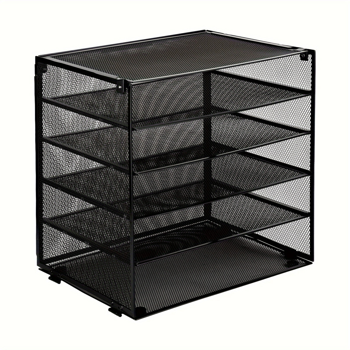 Grid Desktop Document Organizer 5 Tray Paper Organizer For Office And Home