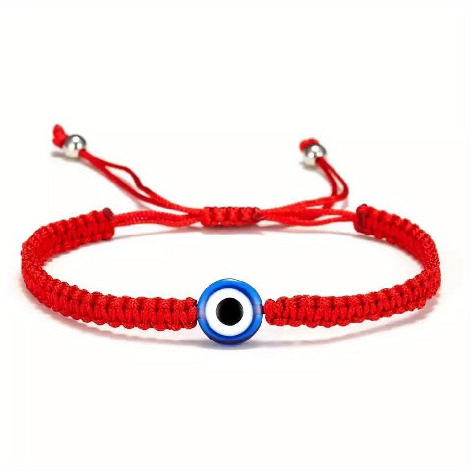 Evil Eye Charm Red Rope Adjustable Bracelet Unisex Hand Decoration