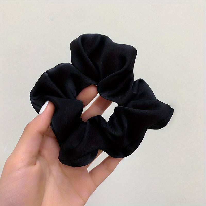 Large Size Solid Hair Ring Polyester Headwear Decorative Hair Accessory