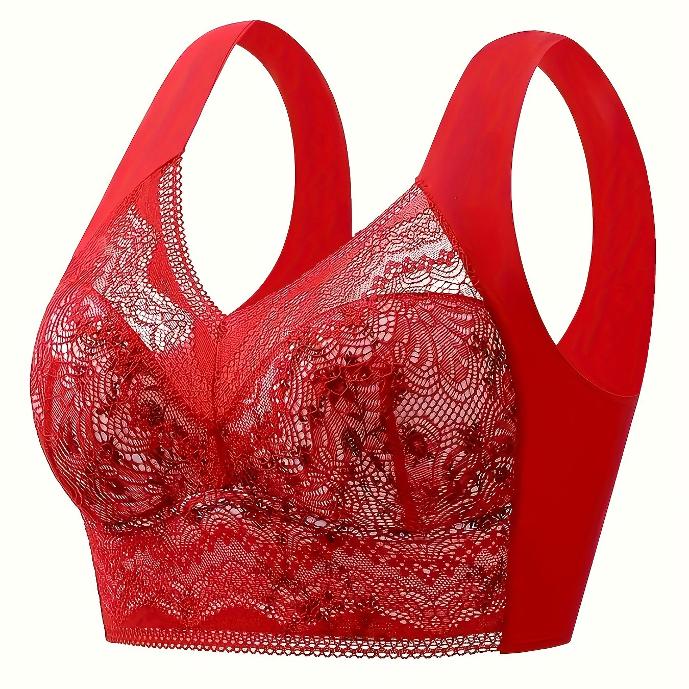 Wireless Lace Bra Luxury Full Coverage Lingerie