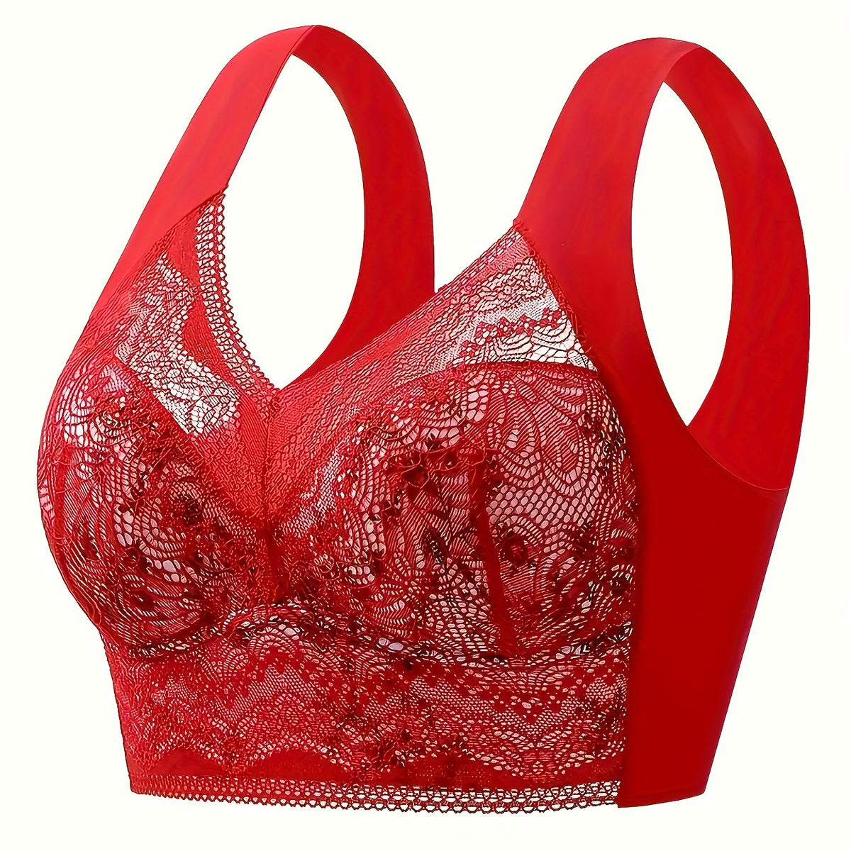 Wireless Lace Bra Luxury Full Coverage Lingerie