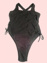  Sexy One Piece Swimsuit Ruched Crisscross Back