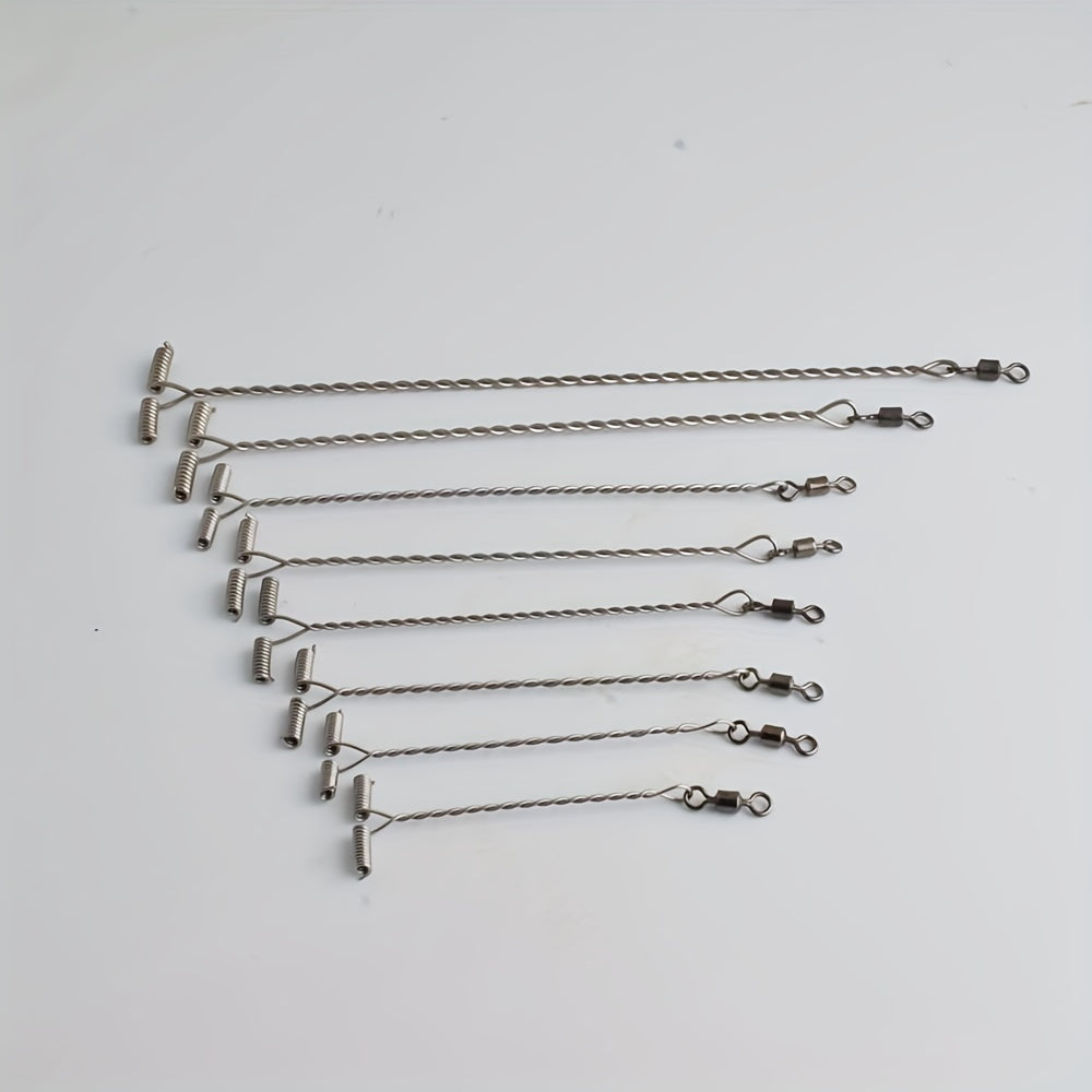 100pcs T Type Anti-tangle Balance Steel Wire Fishing Line Connector