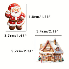 50pcs Christmas Gingerbread Biscuits Stickers for DIY Crafts