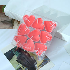 Set of 9 Heart-Shaped Scented Candles