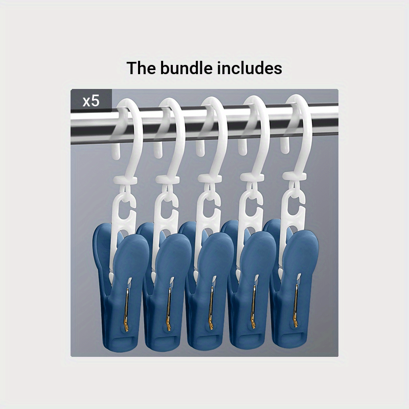 6pcs Windproof Clothes Pegs Drying Clip Travel Towels Hanger Laundry Clip