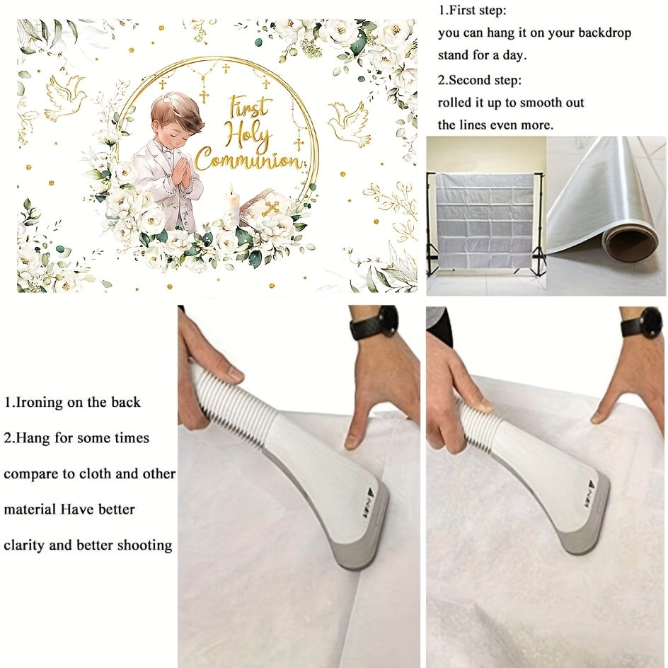 Vinyl Baptism Backdrop Portrait Photography