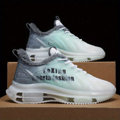 Men's Fuzz Lined Athletic Sneakers - Shock Absorbing & Breathable