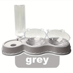 Elevated Cat Bowls 3-in-1 Automatic Water Bottle & Food Bowls
