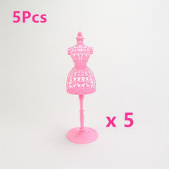 5pcs Mini Dollhouse Display Stands Set Plastic Craft Supplies