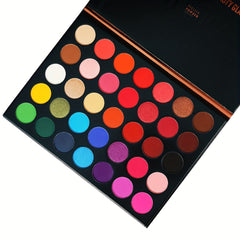 35 Colors Sunset Eyeshadow Palette Shimmer Matte Finish Waterproof Makeup Tool