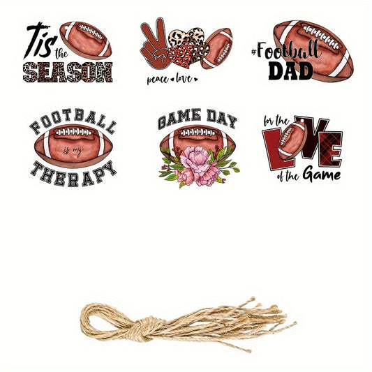 6pcs Football Ornaments For Football Coach Gift School Football Team Ornament