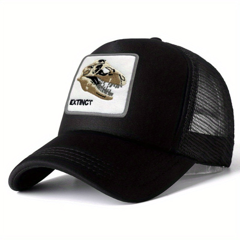 Dinosaur Skull Embroidery Baseball Cap