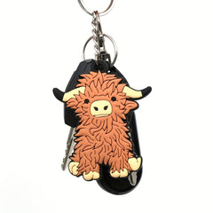 Highland Cow Key Chain Bag Backpack Key Pendant Gift