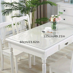 Clear PVC Table Top Protector  Rectangular Crystal Transparent Table Cloth