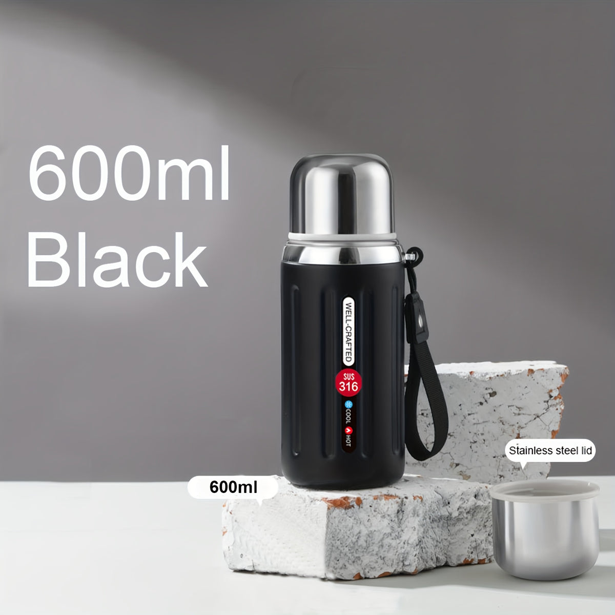 Stainless Steel Insulation Cup Sports Water Bottle 800ml
