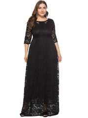  Floral Lace Sleeve Bridesmaid Dress