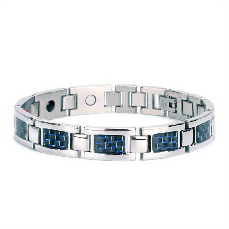 Magnetic Therapy Carbon Fiber Bracelet Stainless Steel Jewelry