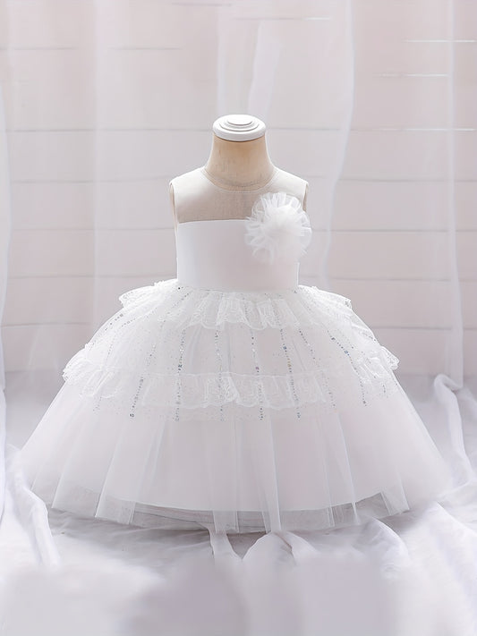 Fairy Ruffle Lace Puffy Dress Girl's Birthday Party Dinner Cosplay Show Wedding
