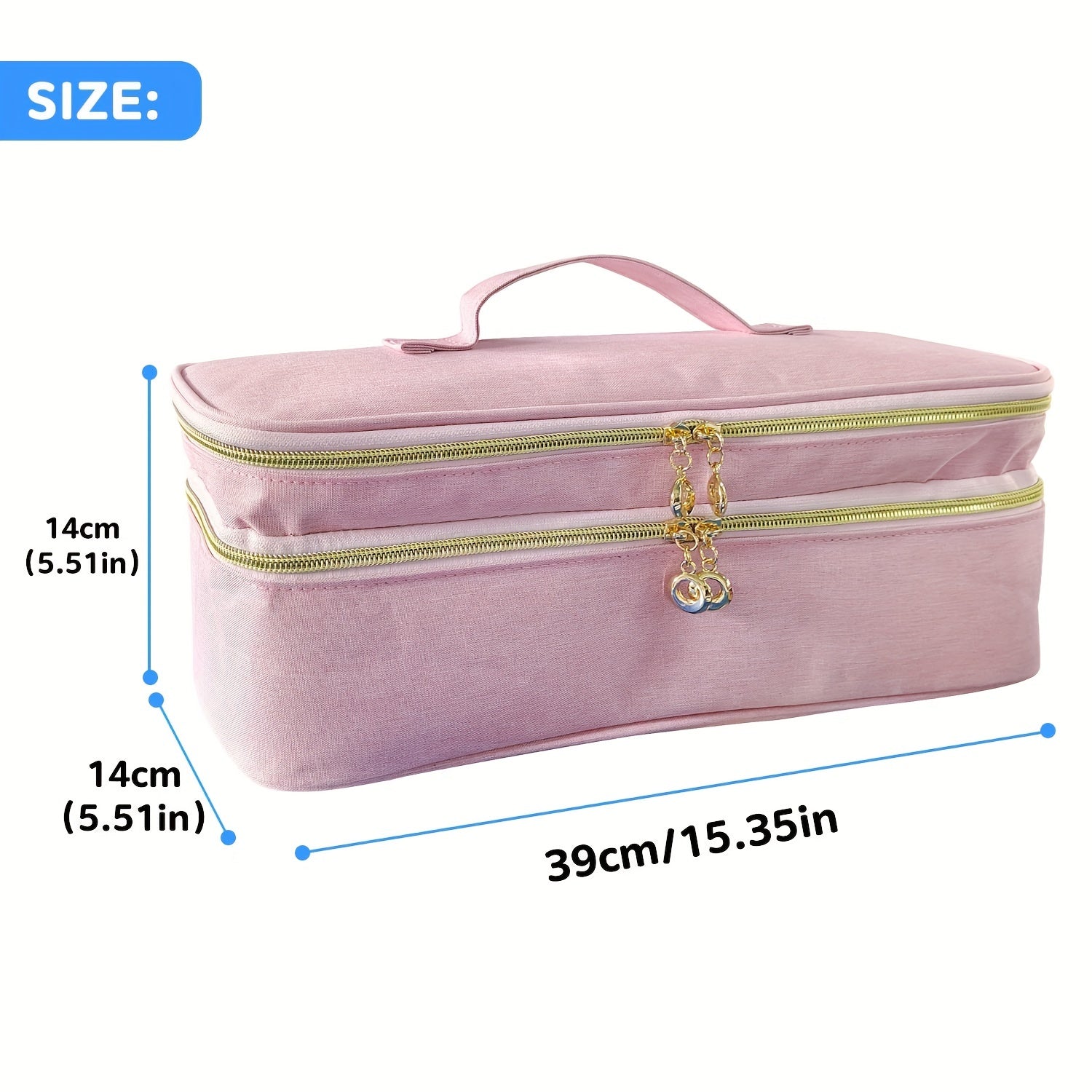 Double Layer Travel Organizer Bag for Hair Dryer & Attachments