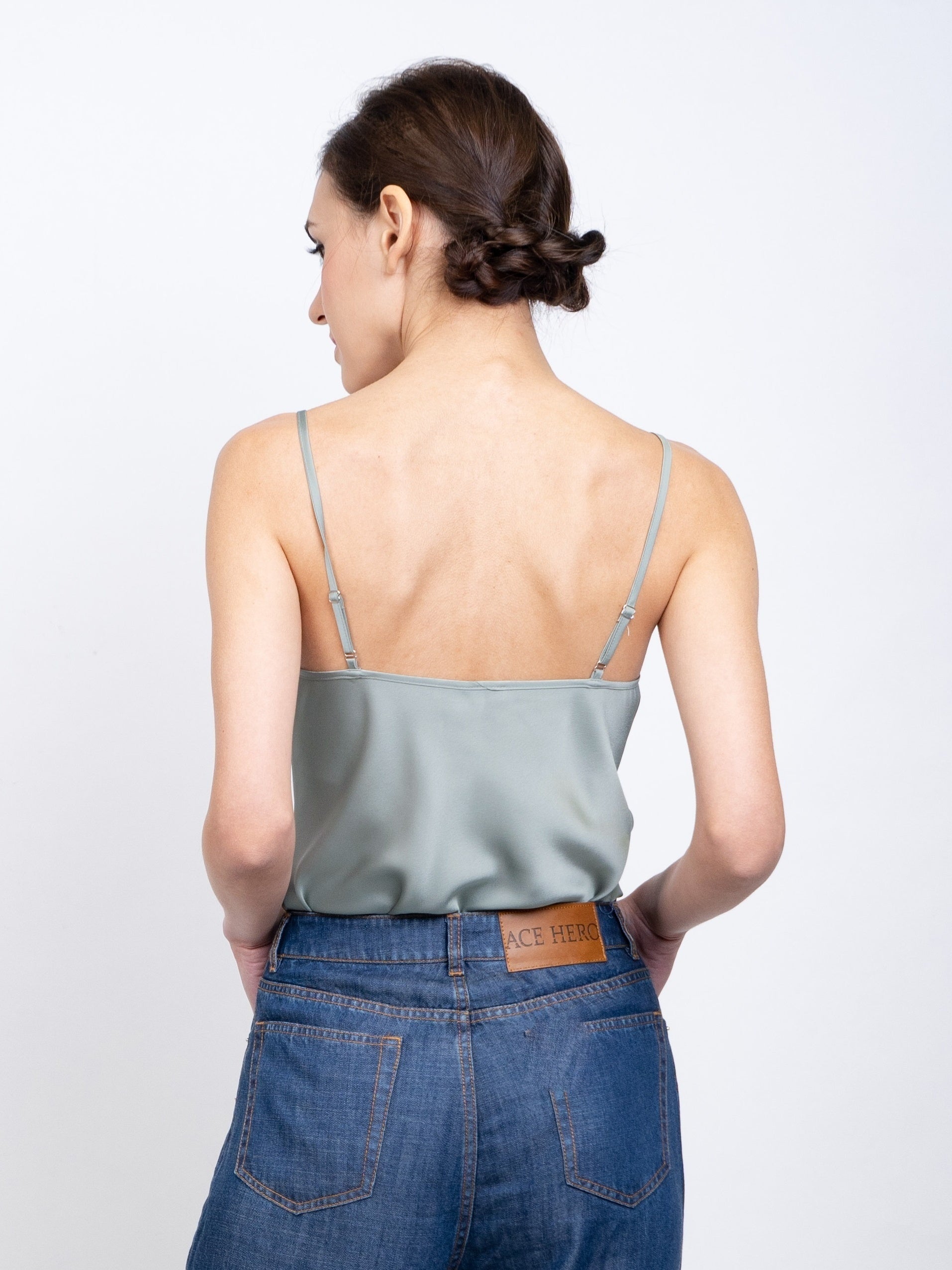 Solid Crew Neck Cami Top Sleeveless Casual Summer Top