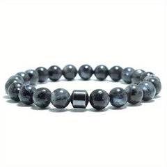 Volcanic Stone Map Stone Men's Energy Bracelet