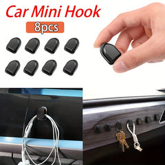 8pcs Mini Car Hook Set for Cable, Garbage Bag, Keys - Interior Products