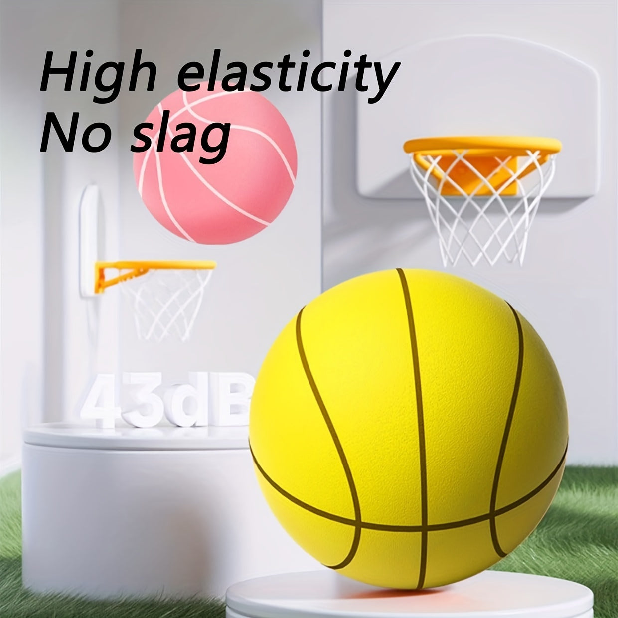 Silent Basketball High Elasticity Easy Grip Silent Ball For Indoor Dribbling