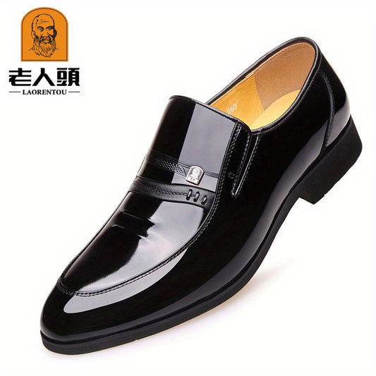 LAORENTOU Men's Leather Dress Shoes Lightweight Formal Shoes