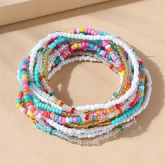 Boho Stretch Long Rice Bead Wrap Bracelets