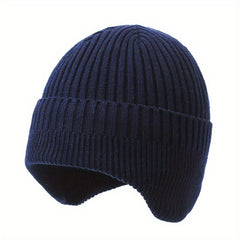 Winter Velvet Warm Woolen Hat Men's Windproof Ear Protection Knitted Hat