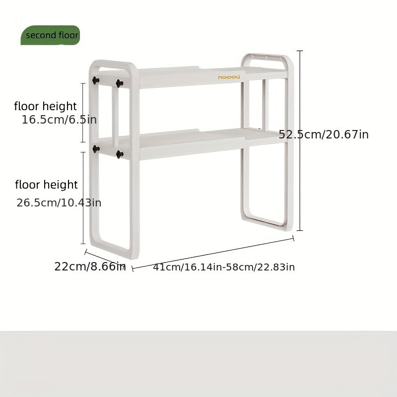 Expandable Cabinet Shelf Organizer Under Sink Bathroom Storage Rack