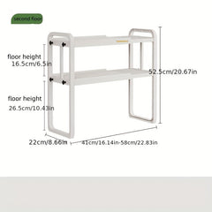 Expandable Cabinet Shelf Organizer Under Sink Bathroom Storage Rack
