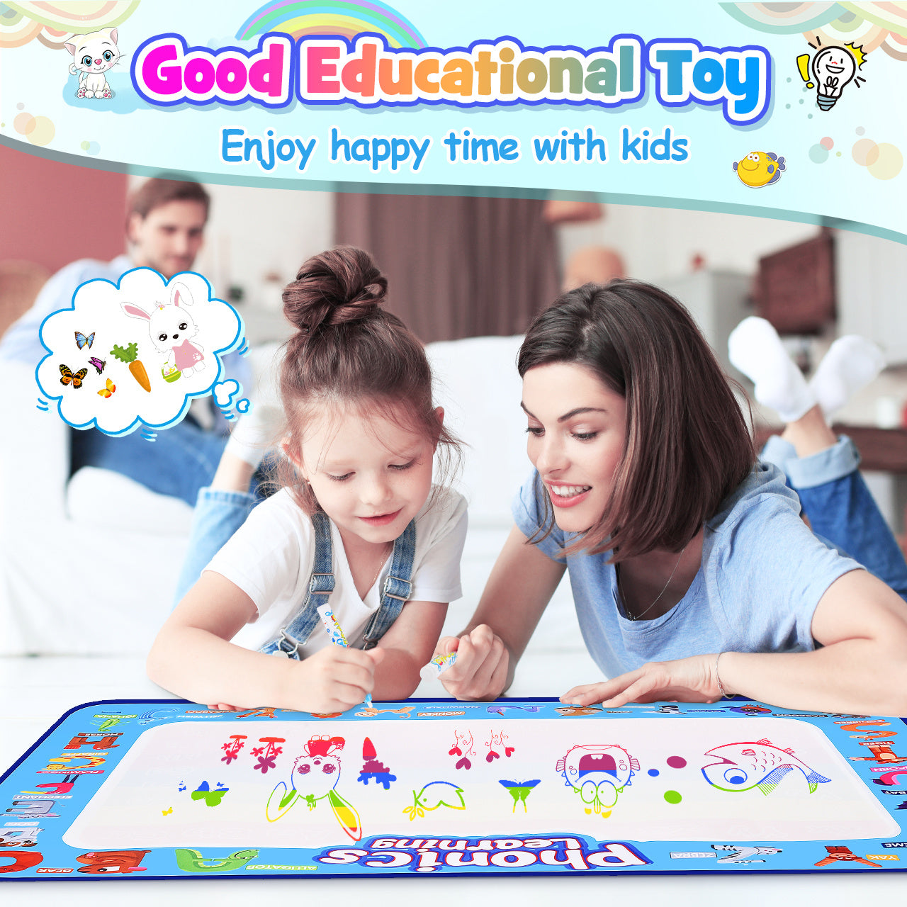 Water Mat Educational Toy for Girls, Birthday Gift