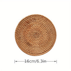 Rattan Braided Placemat Trivet Heat Resistant Thick Hot Pad Mat