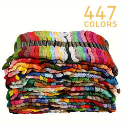 447 Colors Cross Stitch Threads Cotton Rainbow Embroidery Floss for Bracelets