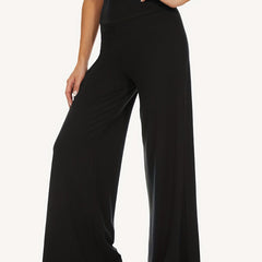 Women's Plus Solid High Rise Wide Leg Trousers