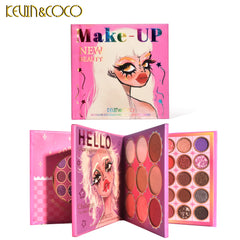 2-in-1 Eyeshadow & Highlighter Set - Matte, Shimmer, Metallic Shades