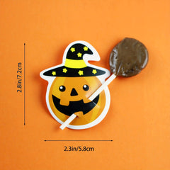 100pcs Lollipop Decoration Cards for Halloween Party Favors