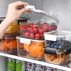 3pcs Plastic Food Storage Containers Keep Food Fresh & Organized
