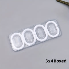 12pcs C-Shaped Curtain Ring Single Hook Thick Plastic Shower Curtain Accessories
