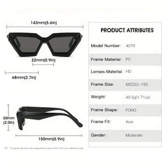 Cat Eye Sunglasses for Women Men Punk Photo Booth Props Glasses UV400